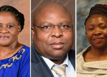 Nonkqubela Pieters., Free State MEC for agriculture and rural development, Thembisa Nxangisa, and Eastern Cape MEC for rural development and agrarian reform, MEC for agriculture and rural development in North West, Desbo Mohono. Photo: Supplied/FoodForMzansi