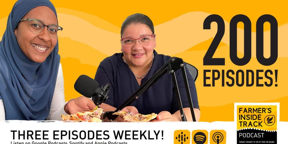 Farmer's Inside Track podcast host, Dawn Noemdoe and Meagan van der Vent, audio and video producer. Photo: Supplied/Food For Mzansi