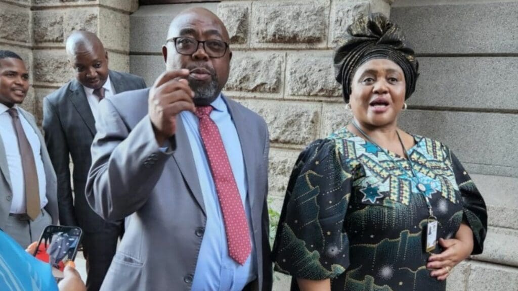 Sona 2023: Agriculture, land reform and rural develop minister Thoko Didiza and Thulas Nxesi, minister of labour and employment, ahead of the State of the Nation address. Photo: Supplied/GCIS