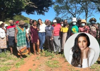 Shandini Naidoo with local avocado farmers in Venda during AvoPort's Insights into Africa's agriculture R&D Program. Photo: Supplied/Shandini Naidoo