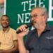 Professor Jean Greyling from Nelson Mandela University and Tangible Africa ignites a passion for technology in learners at the AgriCareers roadshow alongside Gomolemo “Diesel” Phalatse from Agri Skills Transfer. Photo: Kobus Louwrens/Food For Mzansi