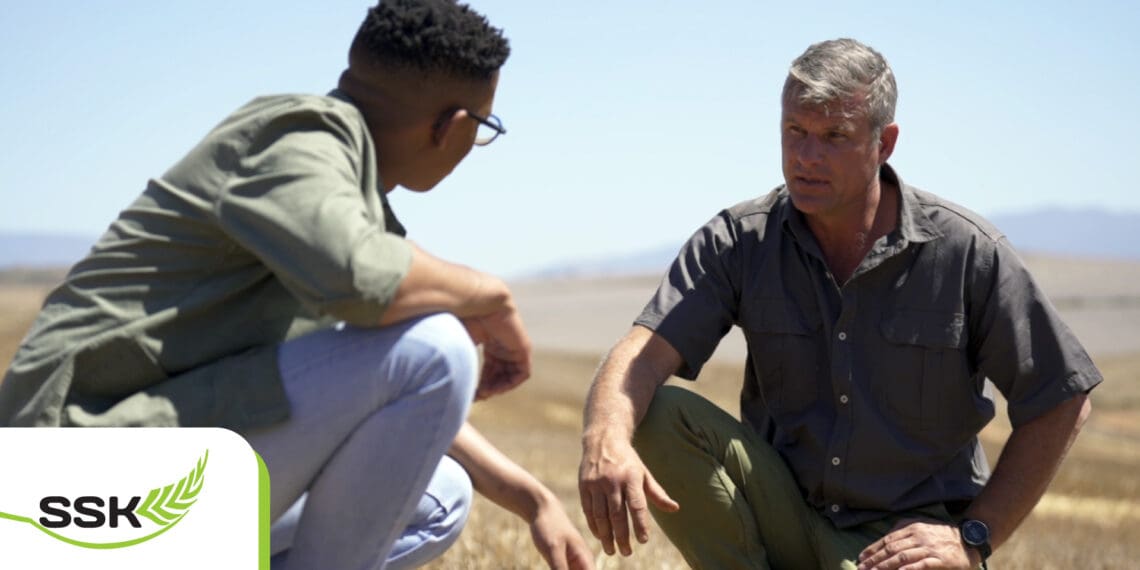 The first episode features Jacobus Human, whose father, Jack Human, holds the esteemed title of the father of conservation agriculture in South Africa. Pictured with him is Food For Mzansi assistant editor Duncan Masiwa.Photo: Food For Mzansi.
