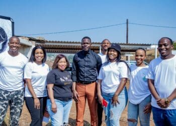 Zolani Gwala , Ntobeko Mafu, Gelly Mafu, Alex Mthiyane, Lungisani Gwala, Alwande Ndlela, Ayanda Nyandeni, and Fezile Hlophe all attended the Farmer's Day hosted in Edendale, KwaZulu-Natal. Photo: Supplied/Ntobeko Mafu