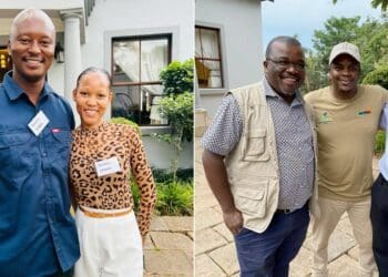 Dimpo Xaba, Devroll Legodi, Mpho Sekgala, Lufuno Netshikhudini, and Professor Xiaoshun Quin attended the sixth annual Afasa Young Farmers Summit. Photo: Duncan Masiwa/Food For Mzansi