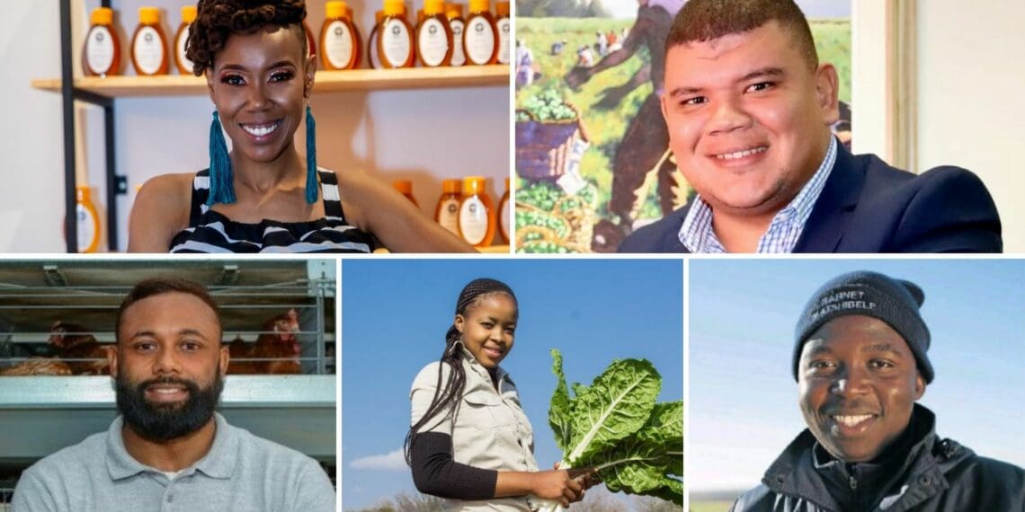 Mokgadi Mabela, Breyton Milford, Tawfeeq Brinkhuis, Mahlatse Matlakana and Tshilidzi Matshidzula. Photo: Supplied/Food For Mzansi