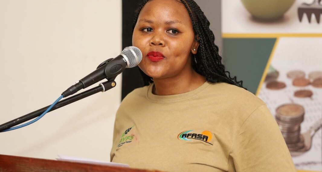 Keatlegile Mnguni, Afasa youth chairperson, said young people and women need to play an active role in reducing hunger. Photo: Supplied/Food For Mzansi