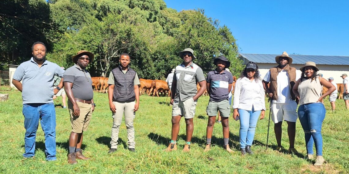 New-era farmers attending the KwaZulu-Natal Beefmaster Breeders Club's two-day Beefmaster genetics exhibition tour covering eight Beefmaster stud breeders. Photo: Supplied/Ndumiso Gule