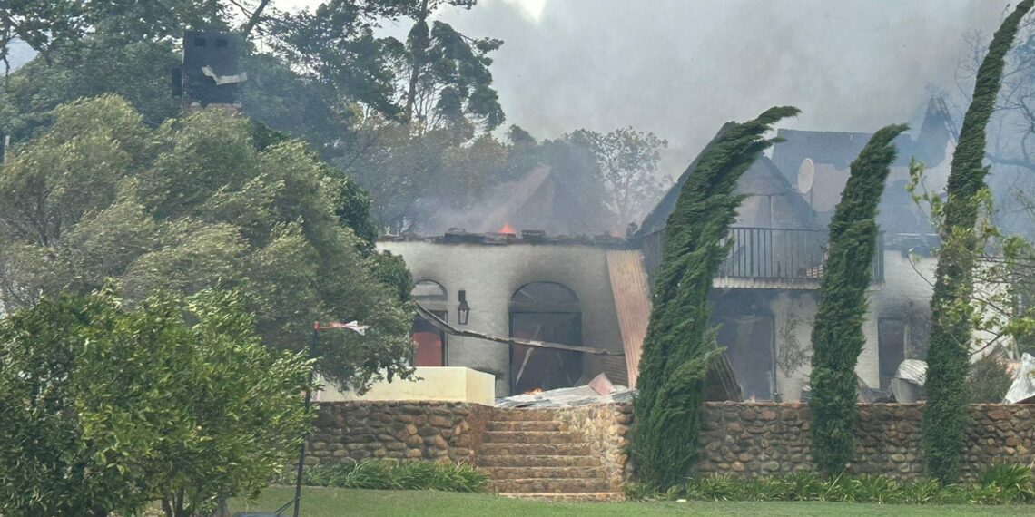 Runaway fires, severe winds, and heavy rains have caused havoc in some parts of the Western Cape with some farm buildings burnt down to ashes. Photo: Drakenstein Farm Watch