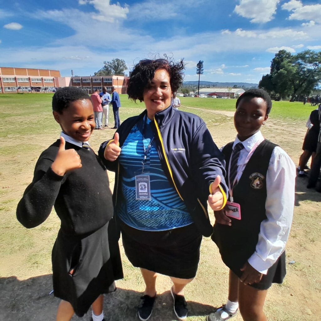 Jacintha Willard, regional coordinator at Tangible Africa and a speaker at the Eastern Cape leg of Food For Mzansi’s 2024 AgriCareers roadshow, encouraged learners to embrace technology, especially those who showed an interest in coding and technology. Photo: Duncan Masiwa/Food For Mzansi