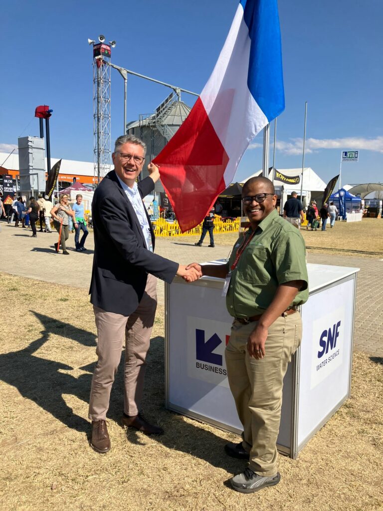 Business France’s managing director for Sub-Saharan Africa, Marc Cagnard, alongside Food For Mzansi news editor, Tiisetso Manoko. Photo: Adéle Changuion/Food For Mzansi