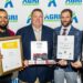 Dean Barnard, recipient of the Agri Western Cape Santam Young Farmer of the Year 2024 award, stands in pride after being recognised for his agricultural achievements. Photo: Supplied/Agri Western Cape/Natalie Gabriels Photography