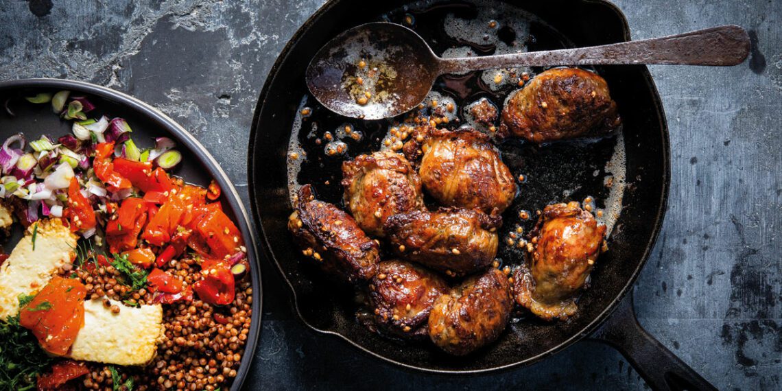 Skilpadjies are seasoned lamb liver wrapped in caul fat. Photo: Supplied/Food For Mzansi
