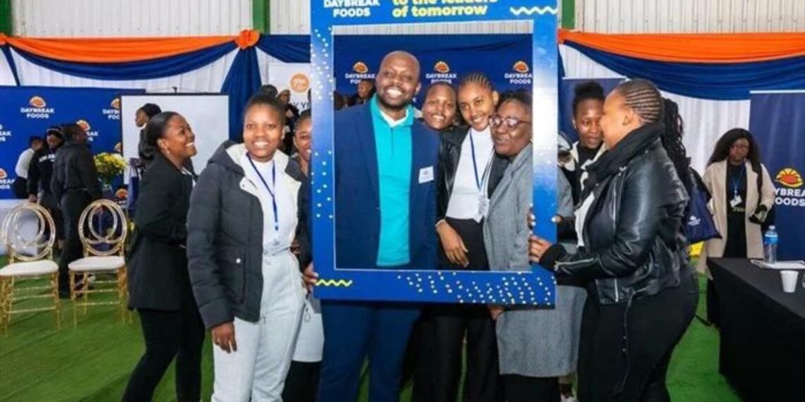 Richard Manzini, CEO of Daybreak Foods, with incoming YES programme candidates, highlighting their commitment to youth empowerment in agriculture. Photo: Supplied/Food For Mzansi