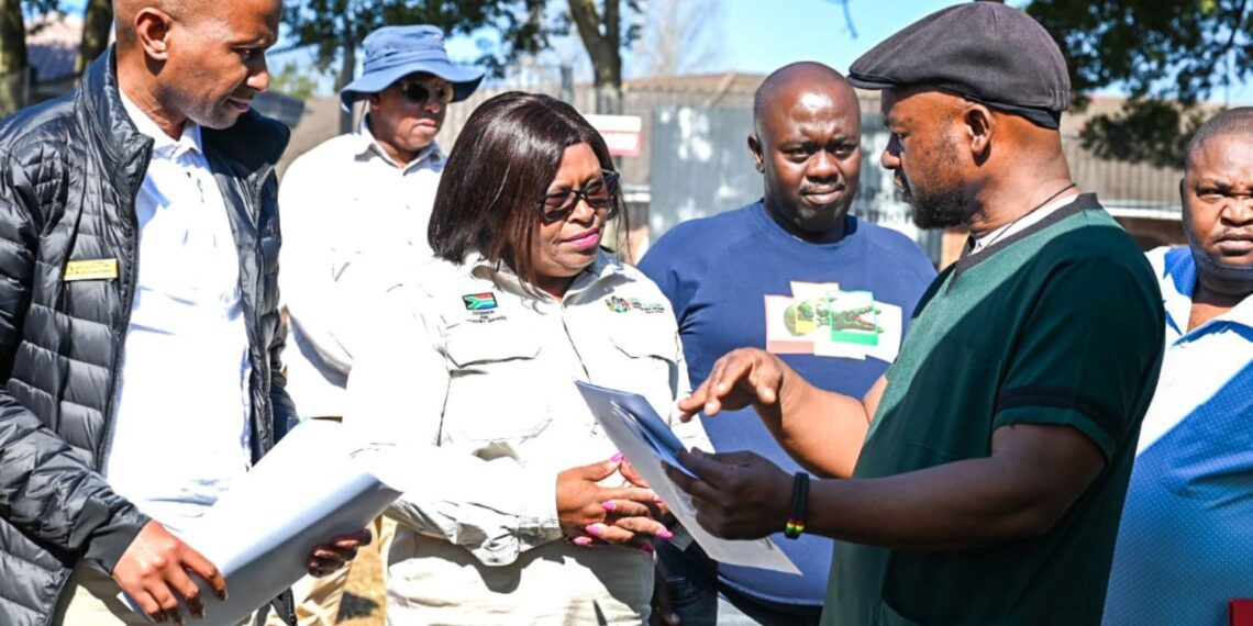 Thembeni KaMadlopha-Mthethwa, KwaZulu-Natal’s MEC for agriculture and rural development, leads a vaccination and awareness campaign in Pietermaritzburg following a rabies scare. Photo: Supplied/KZNDARD