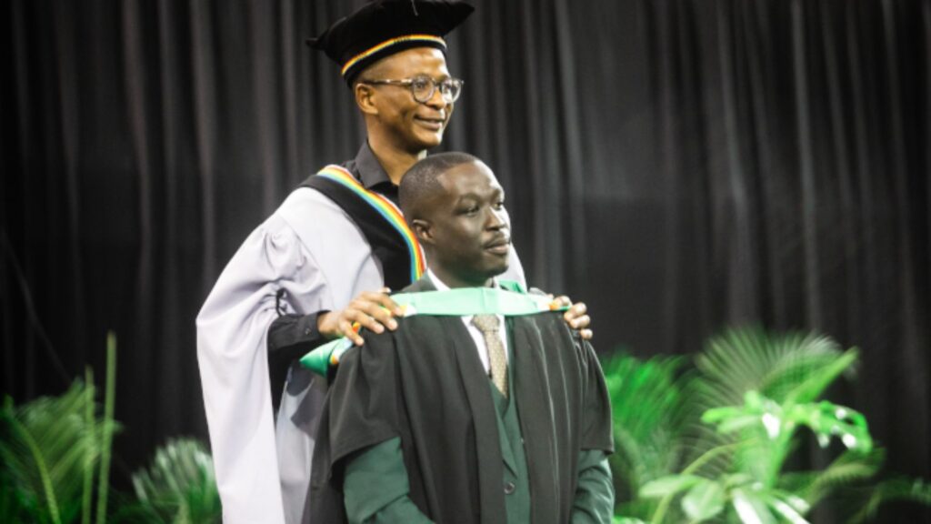 Demian Mukansi holds a BSc in engineering, a Master’s degree in engineering with a focus on agricultural studies, and he is currently pursuing a PhD in agricultural engineering. Photo: Supplied/UKZN