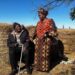 Farmer Masibhozo Yilo, who lost sheep in recent veldfires, expressed gratitude after receiving feed from Nonceba Kontsiwe, the MEC for rural development and agrarian reform in the Eastern Cape. Photo: Supplied/Anathi Zitshu/DRDAR Communications