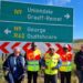 Dr Cathy Fox from the Oudtshoorn state veterinary office; Isaac Sileki, Western Cape minister of mobility; Dr Ivan Meyer, Western Cape minister of agriculture; and Dr Mogale Sebopetsa, head of the provincial agriculture department. Photo: Supplied/Agri WC