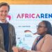 Dr Chris Silali, founder and CEO of GenePlus Global Limited, proudly receives the Best Agri Tech Startup Award at the AfricArena Nairobi Summit, recognising their groundbreaking work in revolutionizing agricultural practices in Africa. Photo: Supplied/Ian Njoroge/EsoundsGroup: