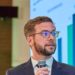 David Saunders, director of strategy and growth at Briter Bridges, kicked off the 8th Annual Learning Event in Nairobi, Kenya, with a keynote on agritech investment trends. Photo: Supplied/Mercy Corps AgriFin