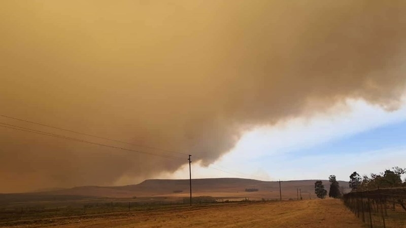 Devastating wildfires swept through Memel, Free State, leaving destruction in their wake. Despite challenges, local communities have come together to provide aid and rebuild. Photo: Supplied/Food For Mzansi