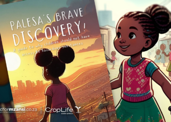 “Palesa’s brave discovery” is a child-friendly booklet by Food For Mzansi and CropLife SA that educates young readers about the dangers of poison and empowers communities to protect their families. Image: Gareth Davies/Food For Mzansi