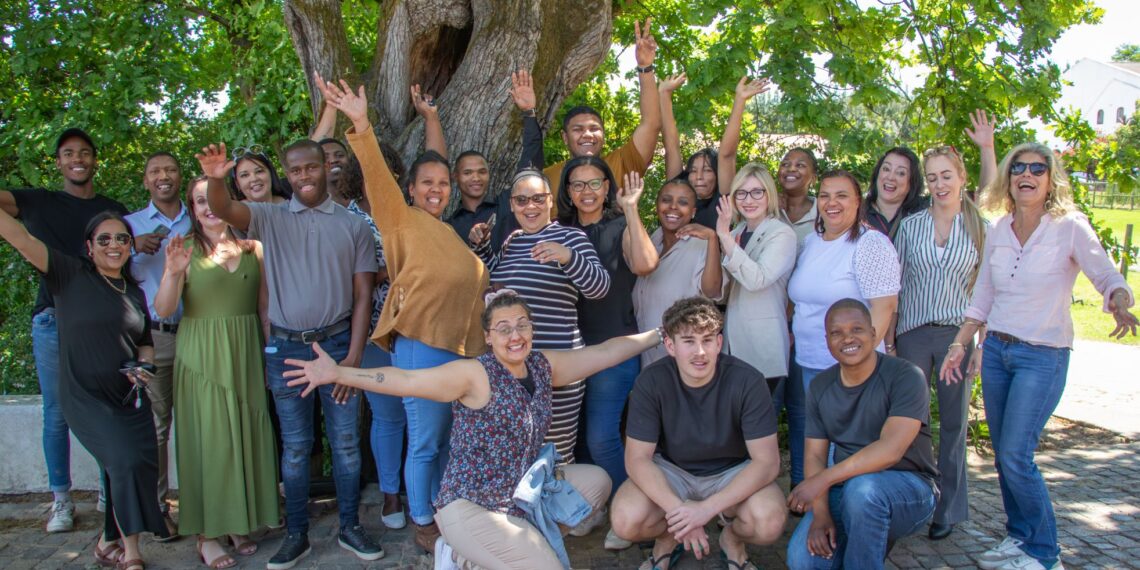 Wine ambassadors and professionals came together for a joyful moment during a recent Knowledge Donation Day organised by SAWIPB. Photo: Gareth Davies/Food For Mzansi