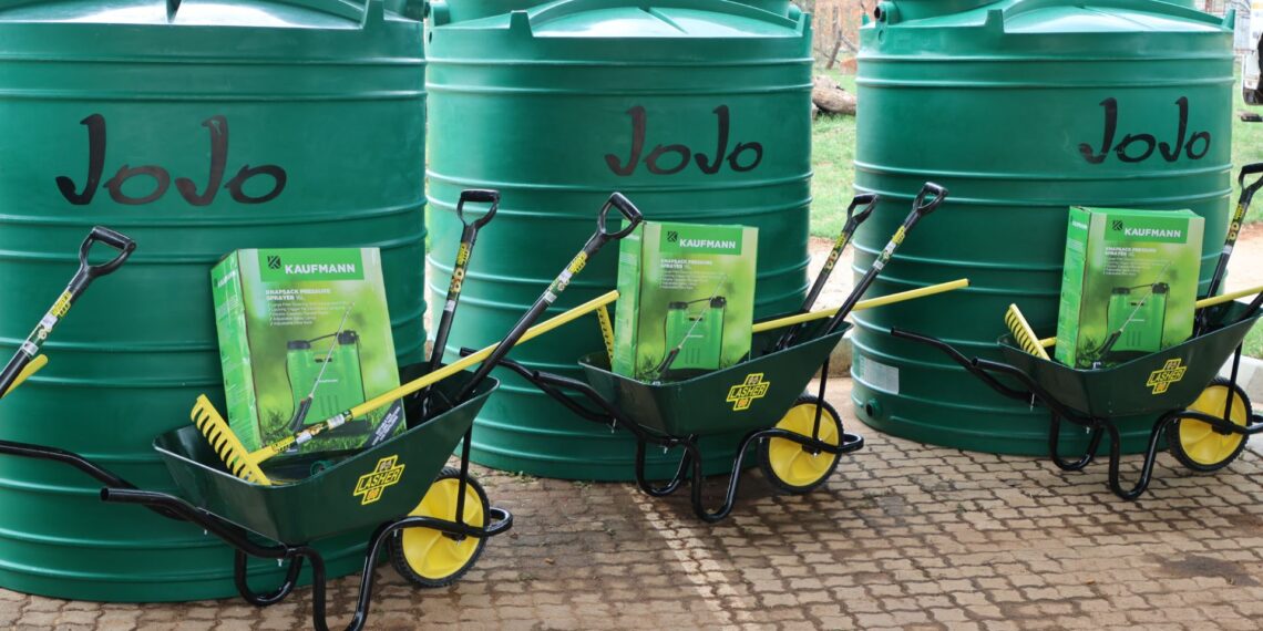 Some of the gardening tools donated to several households in the Ratlou Local Municipality during the Pesi launch in North West included items essential for planting and maintaining food gardens. Photo: Supplied/Food For Mzansi