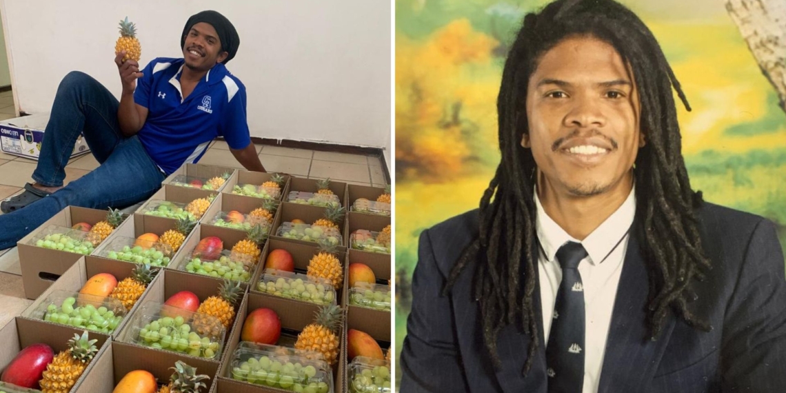 Former teacher Enrico de Bruin is funding his medical studies at Stellenbosch University by selling fruit. Photo: Supplied/Food For Mzansi