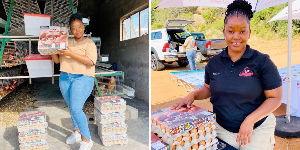 Ramokone Kwakwa from Limpopo has turned setbacks into stepping stones, growing her poultry farm into a major player in the egg industry. Photo: Supplied/Food For Mzansi