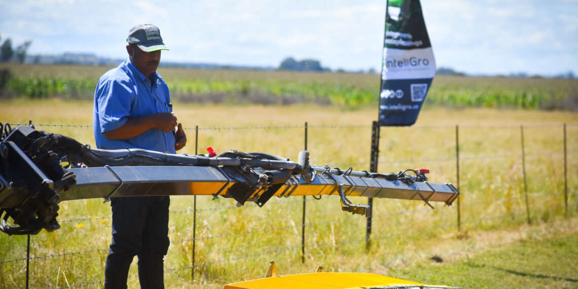 InteliGro’s spray clinic in action, where crop advisors guide farmers on safe application techniques, compliance with safety protocols, and sustainable farming practices to protect both people and the environment. Photo: Supplied/Food For Mzansi