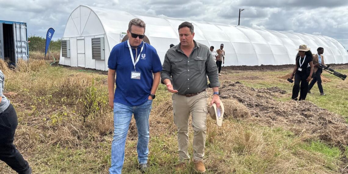 Minister of agriculture John Steenhuisen at the launch of the Jozini smallholder farmer programme, emphasising the importance of partnerships for growth. Photo: Supplied/Food For Mzansi