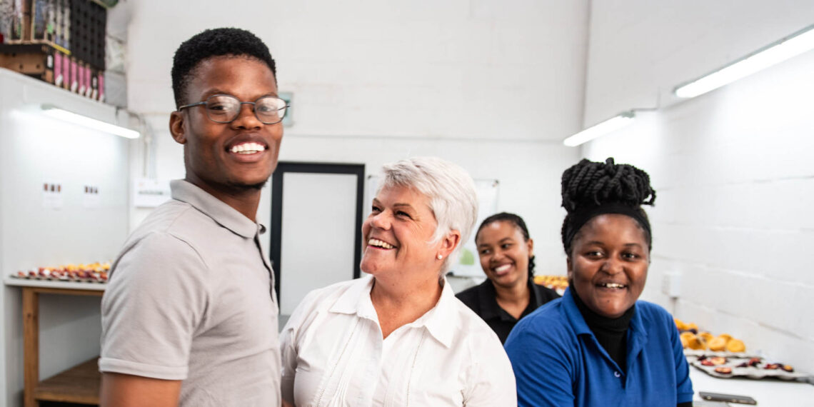 Thato Madihlaba, Lona Odendaal, Michelle Mungoi, and Miso Mbongo. All three interns are cum laude CPUT graduates working at Provar in Paarl. Photo: Hortgro