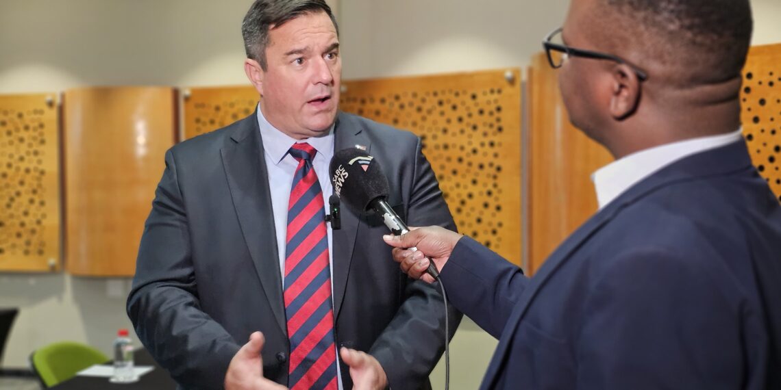 Agriculture minister John Steenhuisen addresses continental leaders at the CAADP Strategy launch in Johannesburg, pledging South Africa’s commitment to Africa’s agricultural transformation. Photo: Supplied/Food For Mzansi