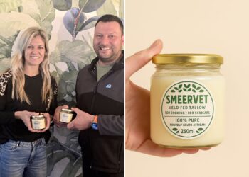 Meet the Wellington-based duo behind Smeervet, Smaragda Krynauw and Daniel Badenhorst. They're transforming nutrient-dense tallow into a versatile range of products, committed to local sourcing and traditional wisdom. Photo: Supplied/Food For Mzansi