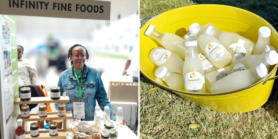 After being retrenched, Nompumelelo Gumbi channelled her passion for cooking into a new venture: Infinity Fine Foods. Today, her range boasts delicious condiments and refreshing homemade lemonades. Photos: Supplied/Food For Mzansi