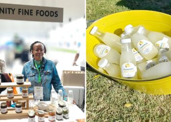 After being retrenched, Nompumelelo Gumbi channelled her passion for cooking into a new venture: Infinity Fine Foods. Today, her range boasts delicious condiments and refreshing homemade lemonades. Photos: Supplied/Food For Mzansi
