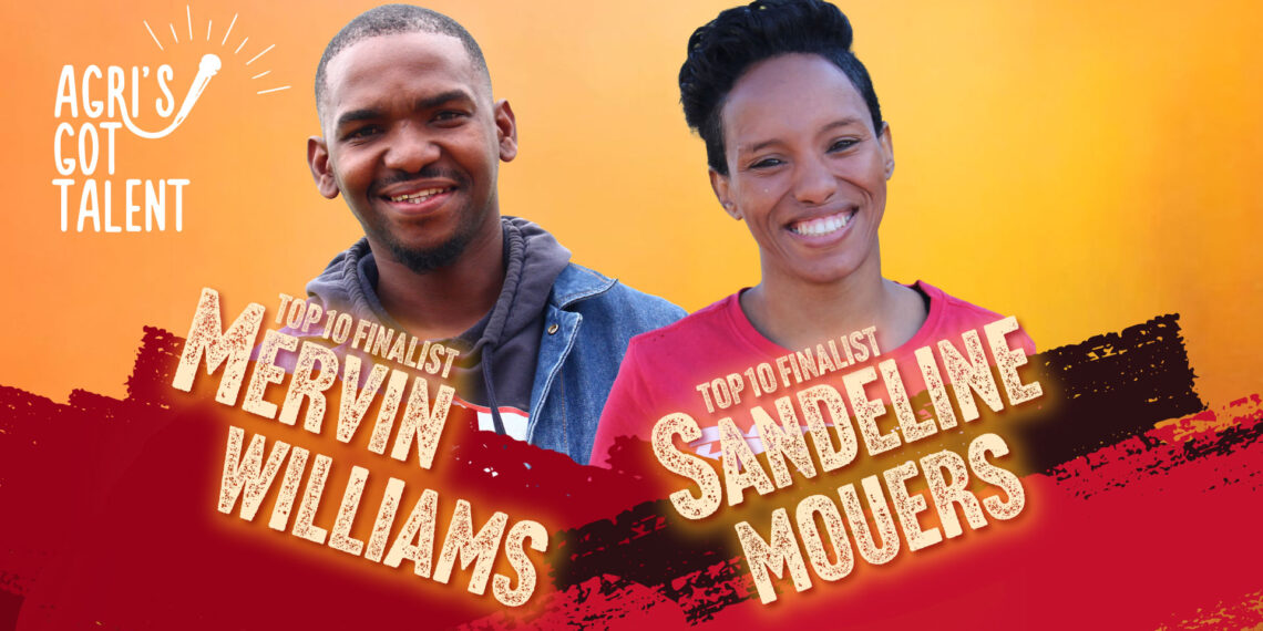 Sandeline Mouers of Boplaas 1743 in Simondium and Mervin Williams of DGB in Wellington are contestants in 2025's Agri's Got Talent competition. Photo: Gareth Davies/Food For Mzansi
