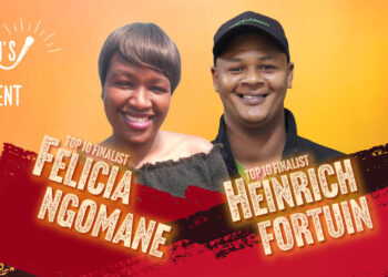 Felicia Ngomane of Indigo Fruit Farming in Mbombela, Mpumalanga and Heinrich Fortuin of Brenn-o-Kem from Wolseley, Western Cape. Photo: Gareth Davies/Food For Mzansi