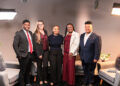 Celebrating the launch of the Spring 2025 edition of the Absa AgriTrends report. From the left are Absa’s Sello Sekele (economist), Paige Bowen (sustainability specialist), Zama Sangweni (agricultural economist and Nkhensani Mashimbyi (both agricultural economists) alongside Ivor Price of Food For Mzansi. Photo: Supplied/Lumico