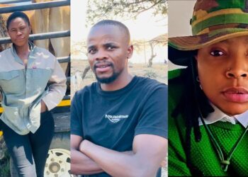 For Zimbili Mfusi, Kwanda Biyela and Khanyisile Maseko, safety shoes are more than just footwear — they are a necessity in the fields. Photos: Supplied/Food For Mzansi