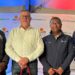Themba Rikhotso, Land Bank CEO; Jannie Strydom, CEO of Agri Western Cape; Darryl Jacobs, deputy director-general: agricultural development and support services; and Chris Burgess, editor-in-chief of Landbouweekblad. They were speaking at Food For Mzansi and Land Bank’s lunchtime conversation at Nampo Cape in Bredasdorp. Photo: Meshaan van Wyk/Food For Mzansi
