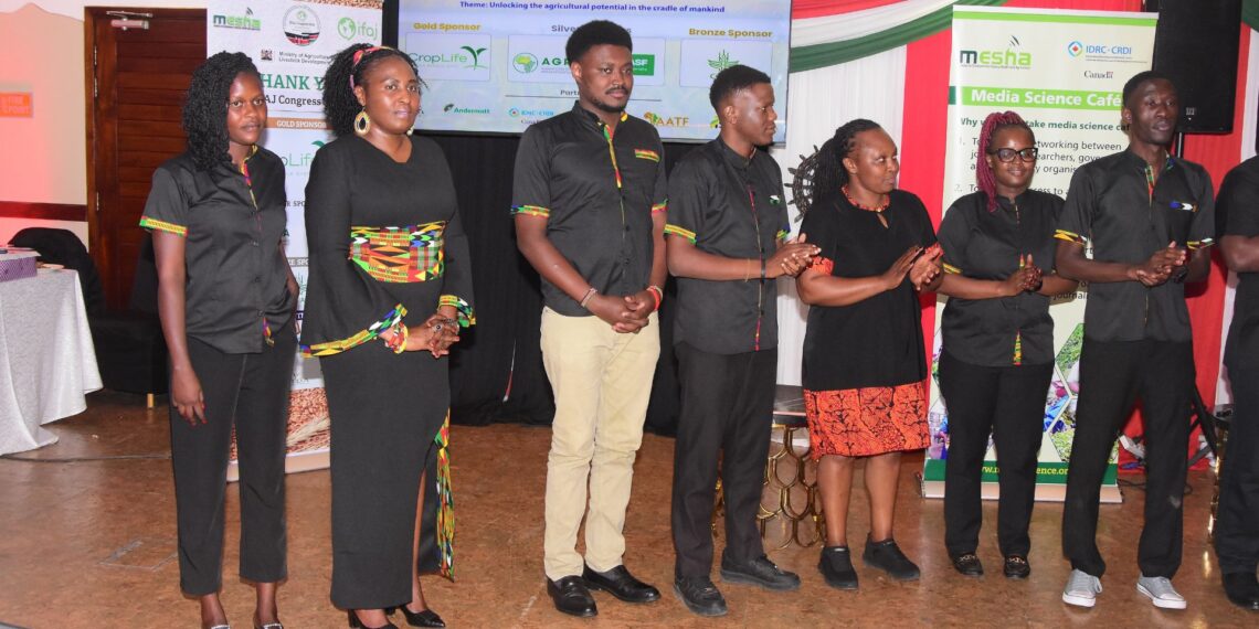 Some faces from the Media for Environment, Science, Health and Agriculture (Mesha), behind organising and hosting IFAJ in Kenya. Photo: Mesha Science