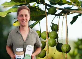 Antoine van Heerden, founder of ButtaNutt, turned his family’s macadamia harvest into a leading plant-based brand offering creamy nut butters and milks. Photo: Gareth Davies/Food For Mzansi