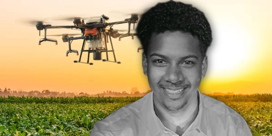 Kyle-Jones Middleton from Jacobsdal in the Free State, who farms on the Orange-Riet Water Scheme using drone technology. Photo: Gareth Davies/Food For Mzansi