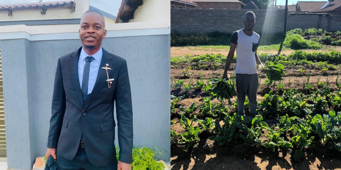 Nyiko Nkhwashu farms a variety of crops, a journey he started after working as a financial advisor. Photos: Supplied/Food For Mzansi