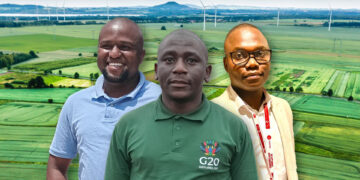 Dr Walter Shiba, Light Ngobeni and Trevor Morepje of the Agricultural Research Council (ARC). Gareth Davies/Food For Mzansi