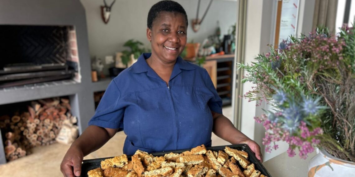 Nelia Ngulube’s financial stability came from a former employer who taught her how to make rusks.
Photo: Supplied/Food For Mzansi