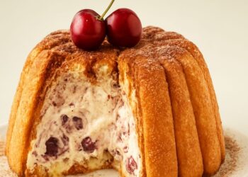 Jacobs’ festive cherry and chocolate coffee Charlotte is a showstopping holiday treat, layered with mascarpone cream, juicy cherries, and a drizzle of rich dark chocolate. Photo: Supplied/Food For Mzansi