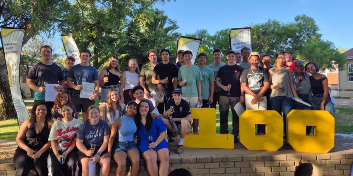 Beaming matric students from HS Martin Oosthuizen celebrate their 100% pass rate, proud faces lighting up the Northern Cape's first agricultural school. Photo: Supplied/Food For Mzansi