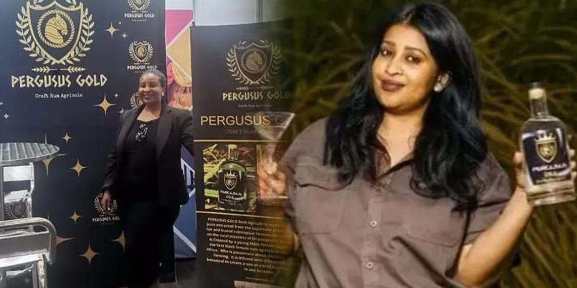 Gugulethu Precious Masuku, a fourth-generation sugarcane farmer, is turning her heritage into a craft distilling success story. Through her brand Pegasus Gold, she blends tradition, innovation, and courage to transform sugarcane into Zululand Snow Gin. Photo: Supplied/Food For Mzansi